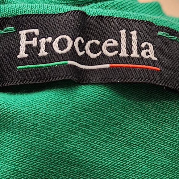 Froccella Kelly Green Cotton V-Neck Asymmetrical Tunic - Picture 4 of 6